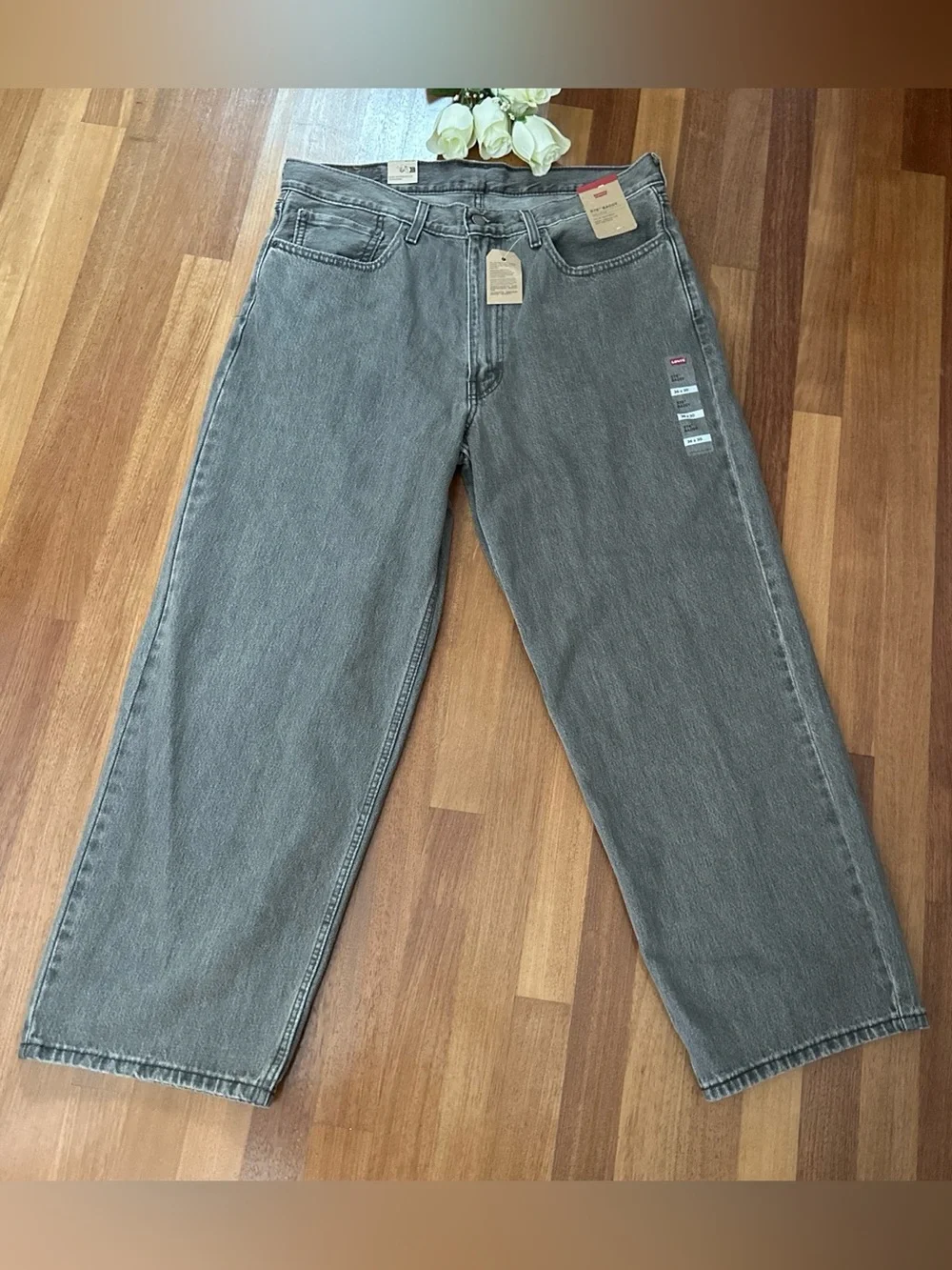 Levi's Men's Washed Gray Straight Jeans